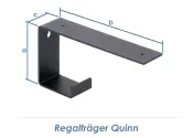 100 x 200mm Regalträger Quinn schwarz (1 Stk.)