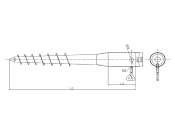 24-60mm x 650mm Einschraubbodenhülse rund feuerverzinkt (1 Stk.)