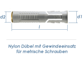 12 x 70mm Nylon D&uuml;bel mit M8 Gewindeeinsatz (1 Stk.)
