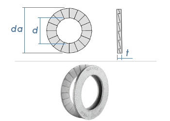 M20 Nord-Lock® Keilsicherungsscheibe NL verzinkt (1 Stk.)