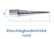 80 x 750mm Einschlagbodenhülse rund feuerverzinkt (1...