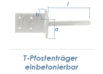 90mm T-Pfostenträger einbetonierbar (1 Stk.)