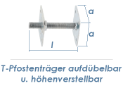 110mm T-Pfostenträger Höhe verstellbar...