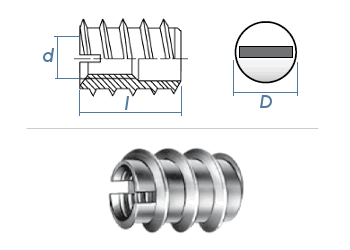 M5 x 10 x AD10mm Rampa Muffe Typ A Stahl verzinkt  (10 Stk.)