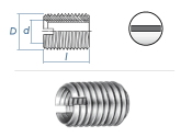 M5 x 10mm Rampa Muffe Typ E Stahl verzinkt (10 Stk.)