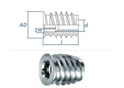 M6 x 18 x AD12mm Rampa Muffe Typ SKD330 Stahl verzinkt (1...