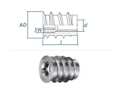 M8 x 18 x AD14mm Rampa Muffe Typ SKD30 Stahl verzinkt (1...