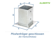 101mm Pfostenträger geschlossen aufdübelbar (1...