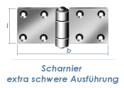 180 x 50mm schweres Scharnier verzinkt  (1 Stk.)