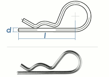 3mm Federstecker Edelstahl A2 (1 Stk.)