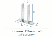 121mm U- Stützenschuh mit Lasche aufdübelbar (1...