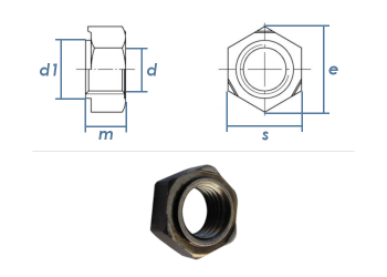 M12 Sechskant-Schweißmutter DIN929 Stahl blank (10 Stk.)