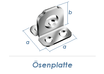 35 x 35mm Ösenplatte verzinkt (1 Stk.)