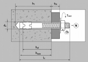 M12 x 280mm Bolzenanker verzinkt - ETA Opt. 7  (1 Stk.)