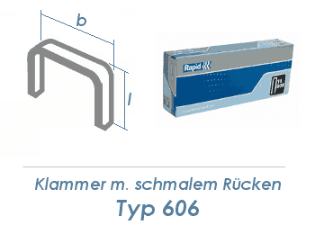 18mm Klammern Typ 606 (1 Pkg. zu 4000 Stk.) - Schrauben