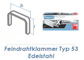 8mm Klammern Typ 53 Edelstahl (1 Pkg. zu 2500 Stk.)