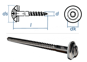 4,5 x 100mm Spenglerschraube Edelstahl A2 (10 Stk.)