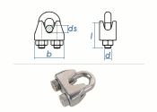 3mm Drahtseilklemmen Edelstahl A4 (1 Stk.)