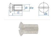 M5 x 15mm Hülsenmutter mit Linsensenkkopf Edelstahl...