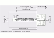 6 x 60mm Nylon Lochstein Dübel (10 Stk.)