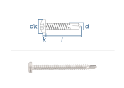 4,2 x 25mm Bohrschrauben Linsenkopf TX DIN7504 Edelstahl...