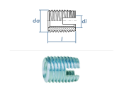 M10 x 18mm Ensat Typ S-302 Gewindeeinsatz Stahl verzinkt...