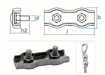 4mm Duplex Seilklemmen Edelstahl A4 (1 Stk.)