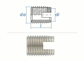 M4 x 8mm Gewindeeinsatz Edelstahl (1 Stk.)