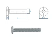 M6 x 100mm Zylinderkopfschrauben SW4 verzinkt (10 Stk.)