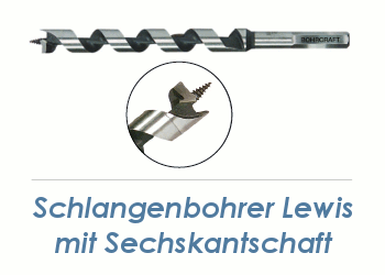 6 x 460mm Lewis Schlangenbohrer (1 Stk.)