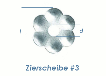 17mm Zierscheibe #3 verzinkt  (1 Stk.)