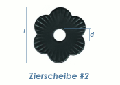 13mm Zierscheibe #2 schwarz  (1 Stk.)