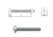 M4 x 40mm Linsenkopfschrauben PH DIN7985 Stahl verzinkt...