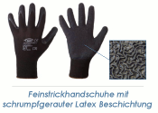 Feinstrickhandschuhe Latex schwarz Gr. 10 (XL) (1 Stk.)