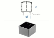 40 x 40mm Kappen für Quadratrohre PE schwarz (1 Stk.)