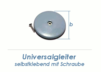 22mm Universalgleiter selbstklebend / mit Schraube (1 Stk.)