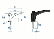 M8 Sterngriffmutter 40mm PA ähnl. DIN 6336, 1,40 €