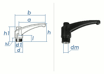 M12 Klemmhebel Serie 95  (1 Stk.)