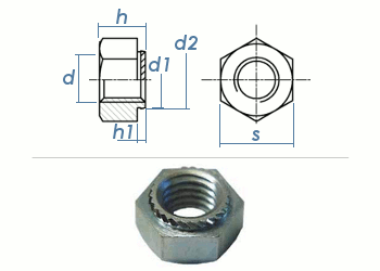 M8 x 20,5mm Spreiz-Blindnietmuttern Stahl - Schraubenki