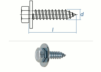 Blechschrauben Sechskantkopf -  