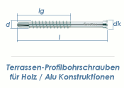 5,5 x 61mm Profilbohrschrauben C1 für Holz / Alu...