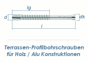 5,5 x 51mm Profilbohrschrauben C1 für Holz / Alu...