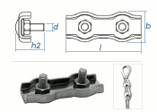 3mm Duplex Seilklemmen Edelstahl A4 (1 Stk.)