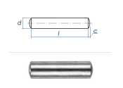 6 x 12mm Zylinderstift Stahl blank gem. DIN7 / ISO2338...