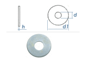 3,2mm Unterlegscheiben gro&szlig;er Au&szlig;endurchmesser DIN9021 Stahl verzinkt   (100 Stk.)