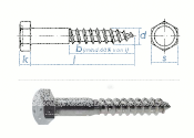 8 x 40mm Sechskant-Holzschrauben DIN571  Edelstahl A2 (10...