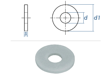 Unterlegscheiben DIN 9021, 3,2 x 9,0 x 0,8 mm, verzinkt - Borrmann Shop