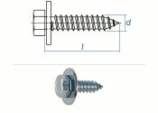 6,3 x 25mm Kombi-Blechschrauben m. Sechskantkopf u....