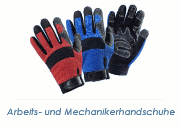 Mechanikerhandschuhe Profi blau/schwarz - Gr. 11 (XXL) (1 Stk.)