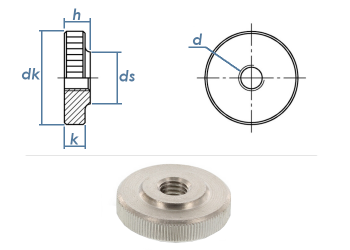 Rändelmutter M4 Automatenstahl - K0144.04 ✓